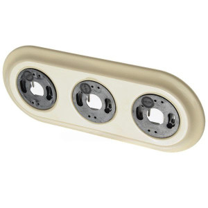 Рамка 3 местная керамика, овал, Слон. кость, Retrika R1С-03005