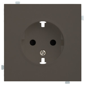 Лицевая панель розетки с З/К, Капучино, Rikett 35632 CP