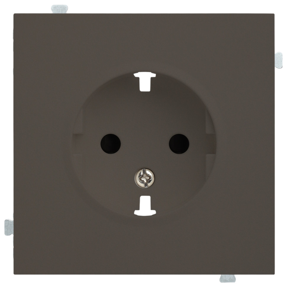 Лицевая панель розетки с З/К, Капучино, Rikett 35632 CP