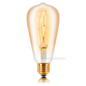Ретро лампа светодиодная диммируемая LED ST64 5Вт E27 2200K Sun Lumen 057-356