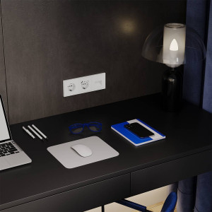 Рамка 3 местная, пластик, Белый матовый, Voltum S70 VLS100302