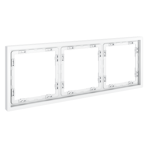 Рамка 3 местная, пластик, Белый матовый, Voltum S70 VLS100302