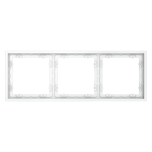 Рамка 3 местная, пластик, Белый матовый, Voltum S70 VLS100302
