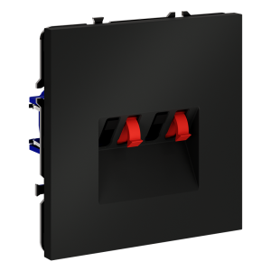 Розетка акустическая 4-местная, Черный матовый, S70 Voltum VLS060308