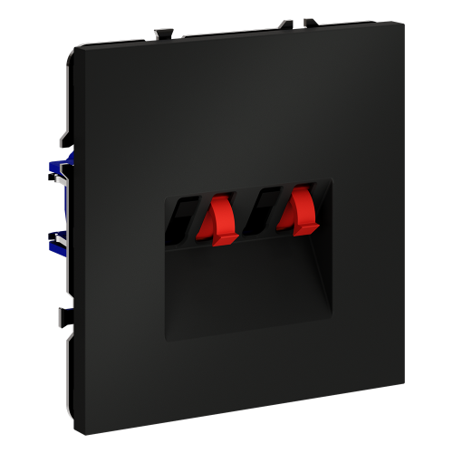 Розетка акустическая 4-местная, Черный матовый, S70 Voltum VLS060308