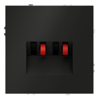 Розетка акустическая 4-местная, Черный матовый, S70 Voltum VLS060308