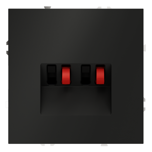 Розетка акустическая 4-местная, Черный матовый, S70 Voltum VLS060308