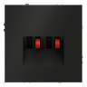 Розетка акустическая 4-местная, Черный матовый, S70 Voltum VLS060308 Розетка акустическая 4-местная, Черный матовый, S70 Voltum VLS060308