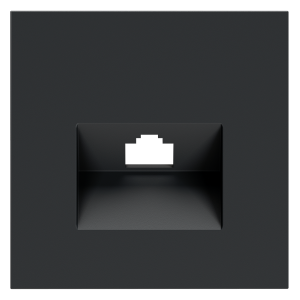 Лицевая панель для розетки компьютерной RJ45 Cat.6, Графит, S70 Voltum VLS001307