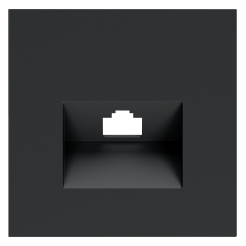 Лицевая панель для розетки компьютерной RJ45 Cat.6, Графит, S70 Voltum VLS001307