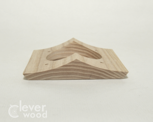 Накладка 1 местная межблокхаусная деревянная 118x118, Clever Wood