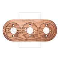 Рамка 3 местная деревянная на бревно D280 мм, ясень в масле, DecoWood ОМРФМ3-280