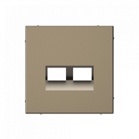 Лицевая панель для розетки компьютерной 2-ой RJ45 Keystone, Мокко, ArtGallery SE GAL000690