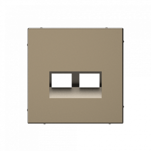 Лицевая панель для розетки компьютерной 2-ой RJ45 Keystone, Мокко, ArtGallery SE GAL000690