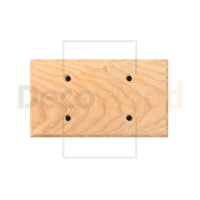 Накладка 2 местная деревянная на бревно D300 мм, ясень без тонировки, DecoWood ОМ2-300