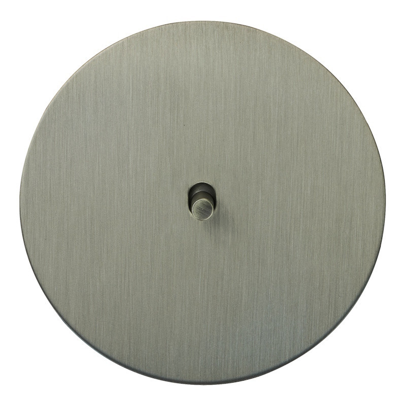 Выключатель тумблерный 1 кл. (внутренний монт.) цилиндр, Никель, Аrt Salvador EU010101B01