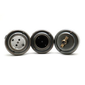 Выключатель поворотный 1 кл. проходной (2 положения), металл, Старая бронза, Petrucci 306BRO