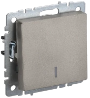 Выключатель 1 кл. с подсветкой, Шампань, Brite IEK BR-V10-1-10-K37