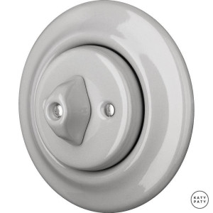 Выключатель поворотный 1 кл. проходной, бетон глянцевый, Katy Paty CAG6