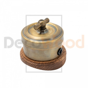 Накладка 1 местная деревянная на бревно D260 мм, Ясень в масле, DecoWood ОМРМ1-260