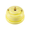 Выключатель керамика тумблерный 1 кл., желтый giallo с золотой ручкой, Leanza ВР1ЖЗ