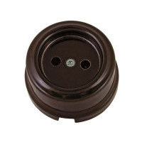 Ретро розетка керамика без 3/К, Коричневый, Болонь TDM ELECTRIC SQ1820-0411