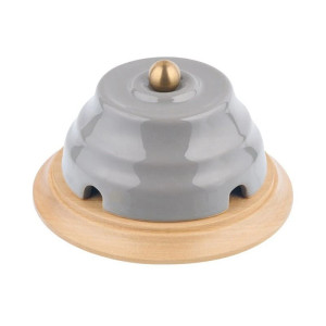 Распаечная коробка керамика D90х45 без подложки, Серый, Астория Interior Electric