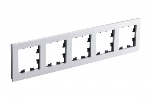 Рамка 5 местная, металл, Серебро, AtlasDesign Nature SE ATN312105