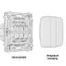 Выключатель 3 кл., Антрацит серый, OMEGA Quant Ambrella Volt MO655010