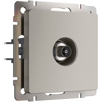 Розетка телевизионная TV оконечная, Дымчатый, Werkel W1283004