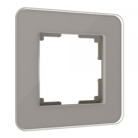 Рамка 1 местная стекло, Дымчатый, Elite Werkel W0012417
