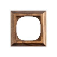 Рамка 1 местная деревянная под электрику JUNG/ABB Basic 55 на бревно D220, Орех, DecoWood СМО551-220