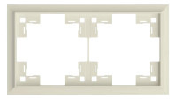 Рамка 2 местная, Кремовый сатин, Standart Rikett 35820 MC