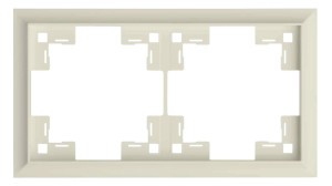 Рамка 2 местная, Кремовый сатин, Standart Rikett 35820 MC