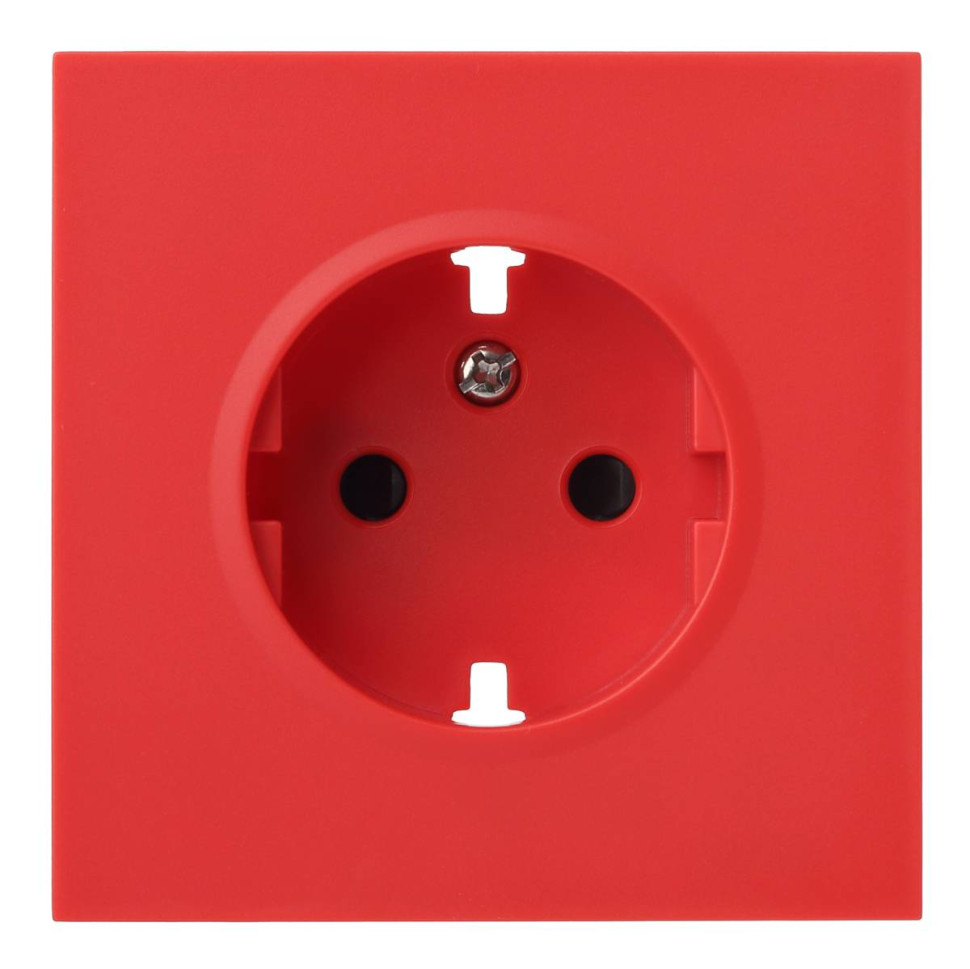Лицевая панель розетки с З/К, Красный, Rikett 35632 RD Лицевая панель розетки с З/К, Красный, Rikett 35632 RD