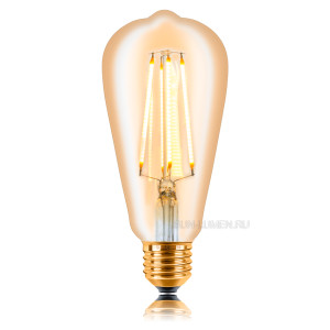 Ретро лампа светодиодная диммируемая LED ST64 4Вт E27 2200K Sun Lumen 057-080