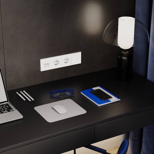 Рамка 4 местная, пластик, Белый матовый, Voltum S70 VLS100402