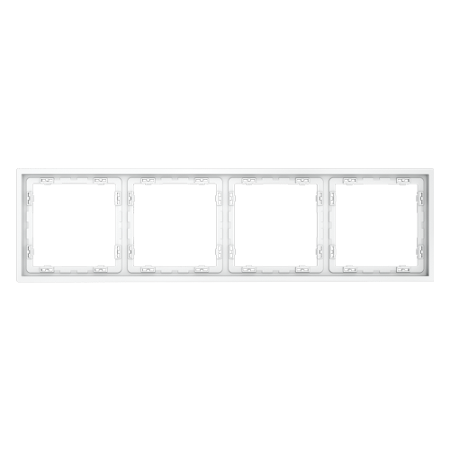 Рамка 4 местная, пластик, Белый матовый, Voltum S70 VLS100402