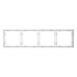 Рамка 4 местная, пластик, Белый матовый, Voltum S70 VLS100402