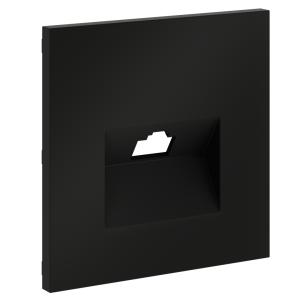 Лицевая панель для розетки компьютерной RJ45 Cat.6, Черный матовый, S70 Voltum VLS001308