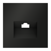 Лицевая панель для розетки компьютерной RJ45 Cat.6, Черный матовый, S70 Voltum VLS001308