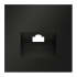 Лицевая панель для розетки компьютерной RJ45 Cat.6, Черный матовый, S70 Voltum VLS001308