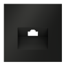 Лицевая панель для розетки компьютерной RJ45 Cat.6, Черный матовый, S70 Voltum VLS001308