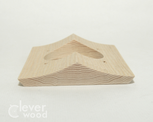 Накладка 1 местная межблокхаусная деревянная 154x118, Clever Wood