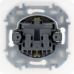 Розетка с З/К с крышкой, герметичная IP44, антрацит, INSPIRIA Legrand 673743