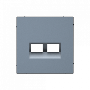 Лицевая панель для розетки компьютерной 2-ой RJ45 Keystone, Грифель, ArtGallery SE GAL000790