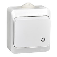  Кнопка без фиксации IP44 Белый, SE Этюд KA10-041B