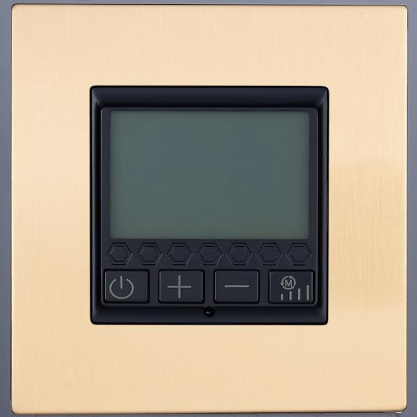 Терморегулятор теплого пола электронный, Золото, Merida Salvador SBAN33B3A16