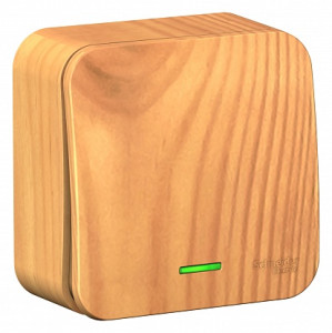 Выключатель 1 кл. с подсветкой 10А, Ясень, Blanca SE BLNVA101115