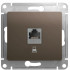 Розетка компьютерная RJ45 Cat. 5e, Шоколад, Glossa SE GSL000881K